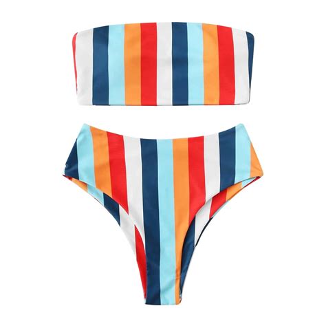 DOPI Women S Sexy Tie Dye Lace Up High Cut Leg Halter Bikini Set Two