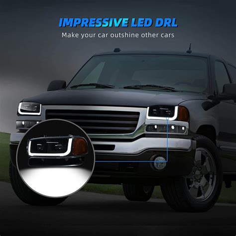 1999 2006 Gmc Sierra Led Headlights Assembly For Headlight Replacement