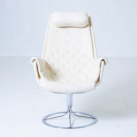 BRUNO MATHSSON Armchair Jetson Dux Chromed Metal Frame White