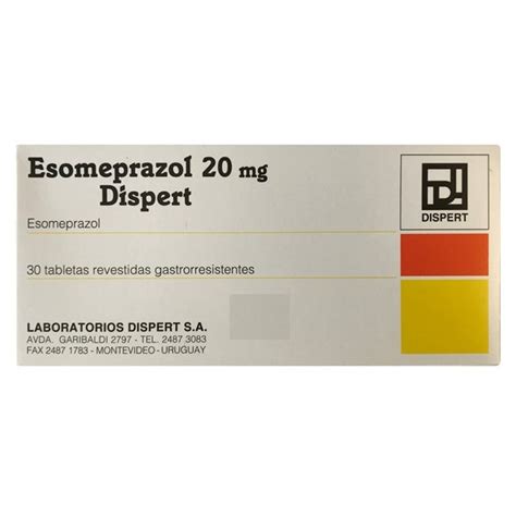 Esomeprazol 20 Mg 30 Tabletas — Farmacia El Túnel