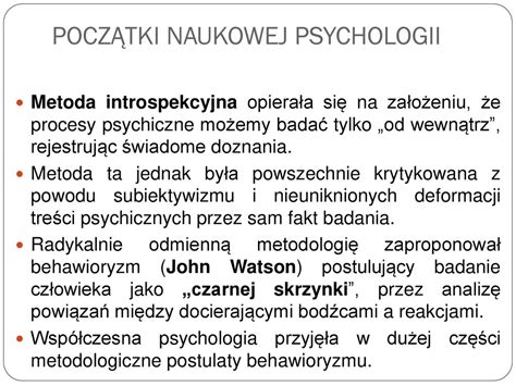 PSYCHOLOGIA JAKO NAUKA Ppt Pobierz