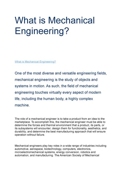 Untitled Document An Introduction To Mechanical Engineering What Is