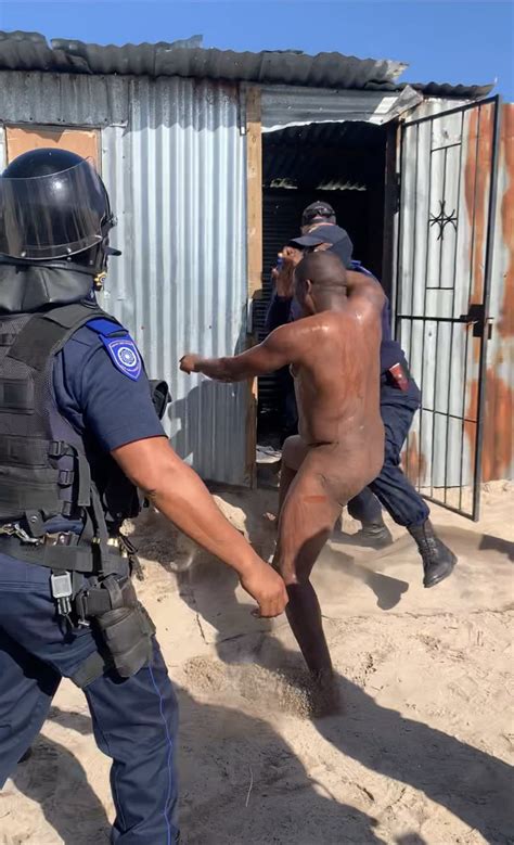 Pictures Outrage As City Of Cape Town Police Forcibly Evicts Naked Man