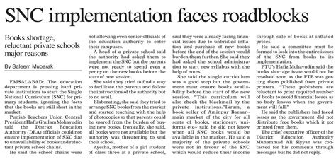 Dawn Epaper Nov 02 2021 Snc Implementation Faces Roadblocks