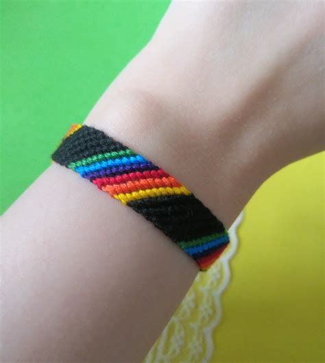 Lgbt Pride Black And Rainbow Bracelet Lgbtq Gay Pride Queer Etsy