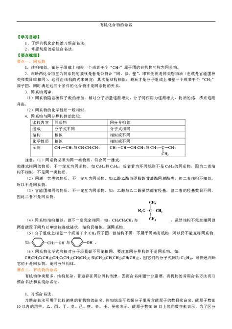 人教版高中化学选修5教学讲义，复习补习资料（含知识讲解，巩固练习）：03【基础】有机化合物的命名 21世纪教育网