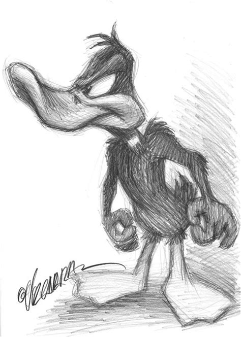 Angry Daffy Duck Looney Tunes - Original Sketch - Joan - Catawiki