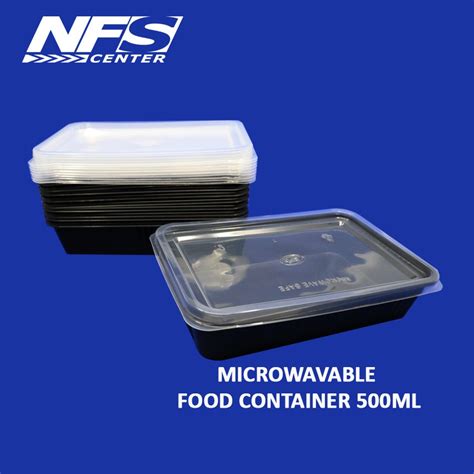 microwavable food container ml rectangular black pcs food
