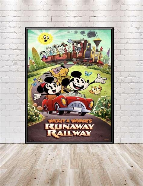 Mickey And Minnies Runaway Railway Poster Vintage Disney Attraction Poster Mickey Mouse Posters