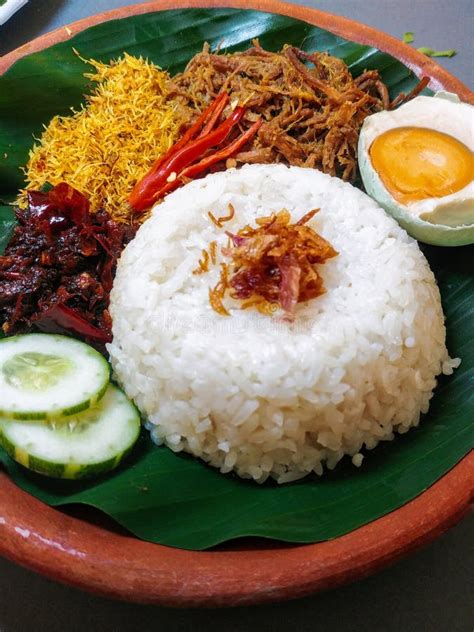 Nasi Krawu Traditional Food from Gresik, Indonesia. Served with Salted ...