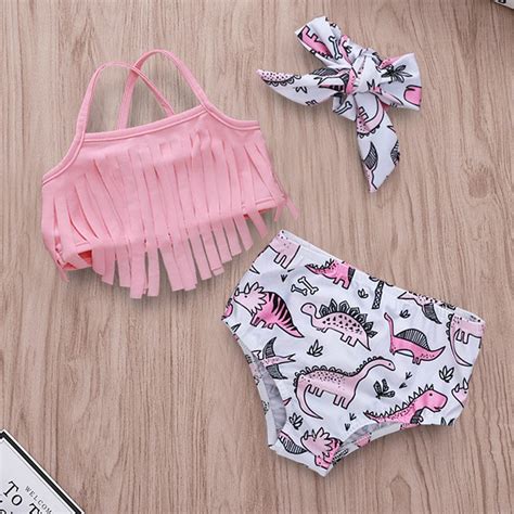 T Bambin Maillots De Bain B B Fille Dinosaure Gland Bikini