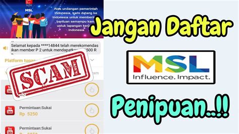 Jangan Daftar Aplikasi Msl Sebelum Lihat Video Ini Review Jujur