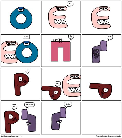 Ukrainian Alphabet Lore P Comic Studio