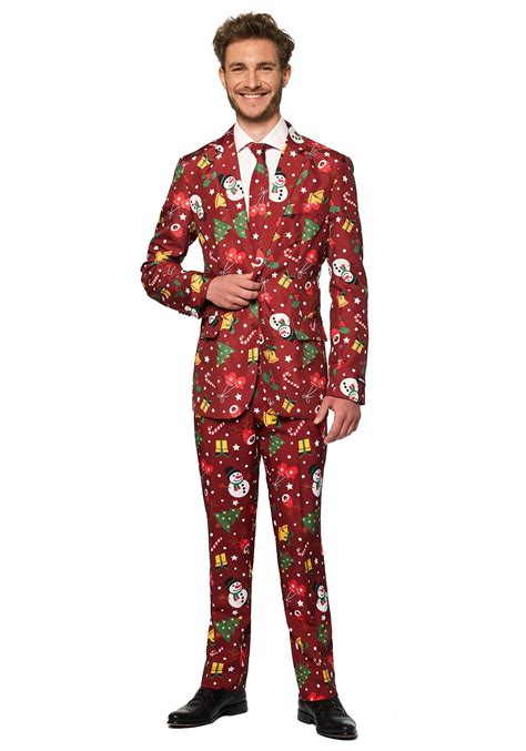 Light Up Red Christmas Suitmeister Mens Suit