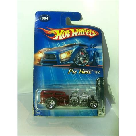 MATTEL HOT WHEELS 美泰風火輪 2005 針 Hedz 系列 4 路 2 快速 5SP 鍍鉻發動機 蝦皮購物