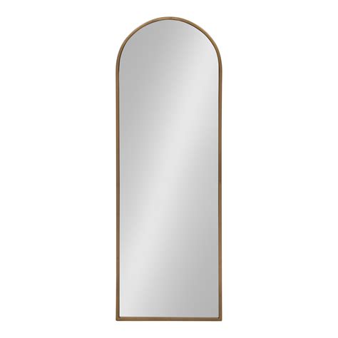 Kate And Laurel Valenti Metal Frame Arch Full Length Wall Mirror Gold