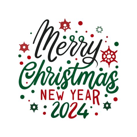 Merry Christmas And Happy New Year 2024 Png - Rosa Wandie