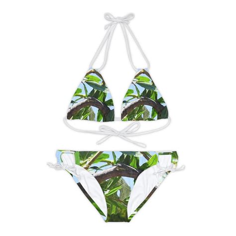 Breaking Branches Strappy Bikini Set Etsy