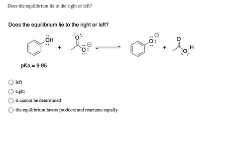 Solved Does The Equilibrium Lie To The Right Or Left Does Chegg