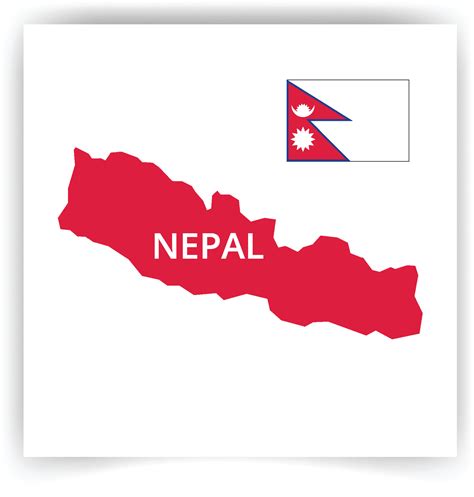 Nepal Flag For Independence Day And High Detailed Vector Map Nepal