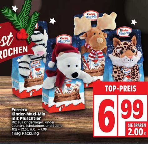 Ferrero Kinder-maxi-mix Mit Plüschtier Angebot bei EDEKA - 1Prospekte.de