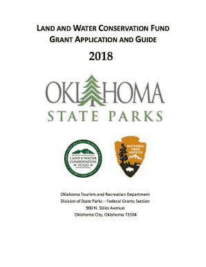 Fillable Online Land And Water Conservation Fund Grant Application And