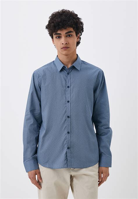 Рубашка Baon, цвет: синий, XD001XM0039Z — купить в интернет-магазине Lamoda