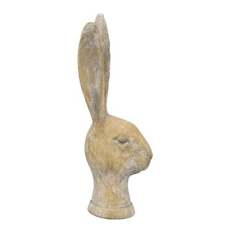 Osterhase Hasenbüste Hasentorso aus Keramik 38x15x16 cm winkel