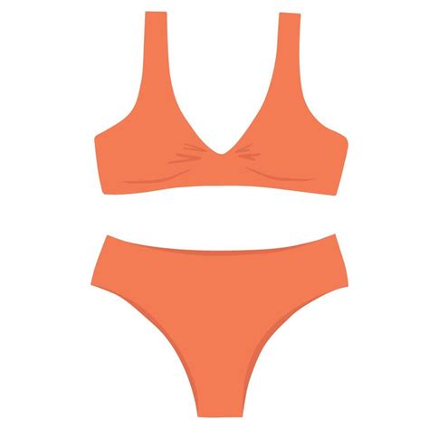Orange Bikini Swimsuit Vector Art At Vecteezy
