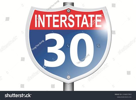 interstate highway  road sign isolated stock vector royalty