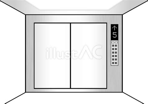 ビル・マンションのエレベーターの中イラスト - No: 24485510｜無料イラスト・フリー素材なら「イラストAC」