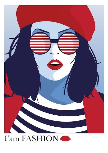 Moda Mulher Em Estilo Pop Art Ilustra O Vetorial Vetor Premium