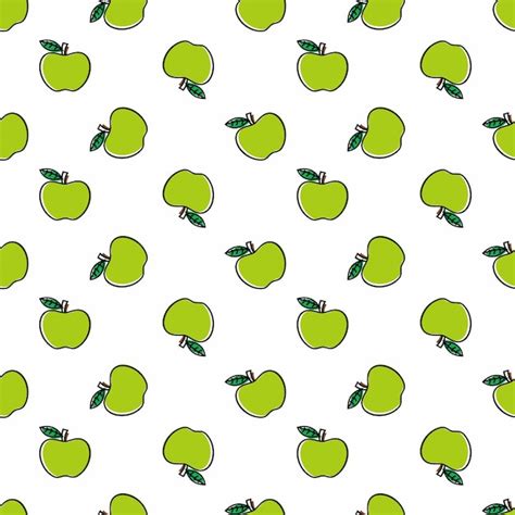 Premium Vector Green Apple Seamless Pattern