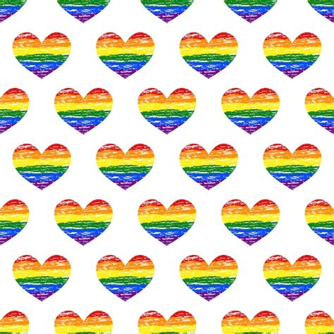 Lésbica gay bissexual transgênero lgbt coração de orgulho padrão sem costura fundo de coração