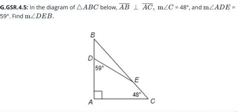 Solved G Gsr In The Diagram Of Abc Below Overline Ab Overline