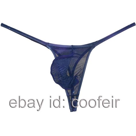 Men Micro Mesh Thong Sheer Pouch Underwear Bikini G String Shorts Ebay