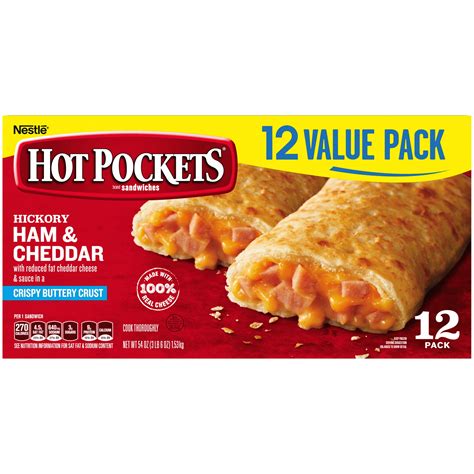 HOT POCKETS Hickory Ham Cheddar Frozen Sandwiches Walmart