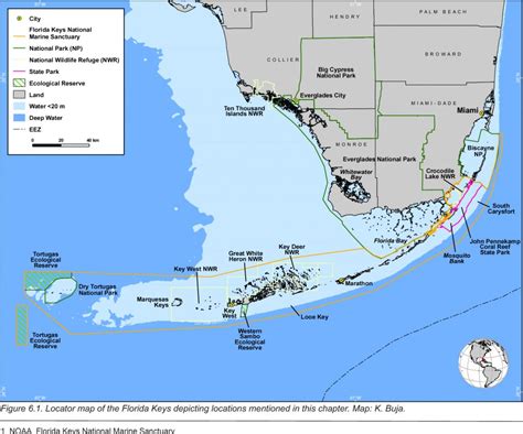 Figure 6.1 From The State Of Coral Reef Ecosystems Of The Florida - Coral Reefs In Florida Map ...