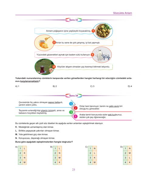 Sinif Becer Temell Yen Nes L T Rk E Sorulari Karek K Yay Nc L K