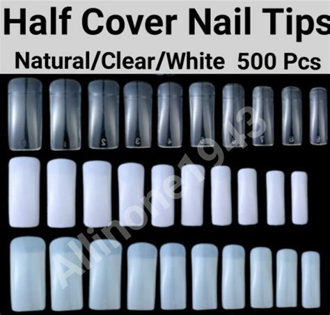 100500pcs Half Cover French Nail Tips Artificial False Nail Tips