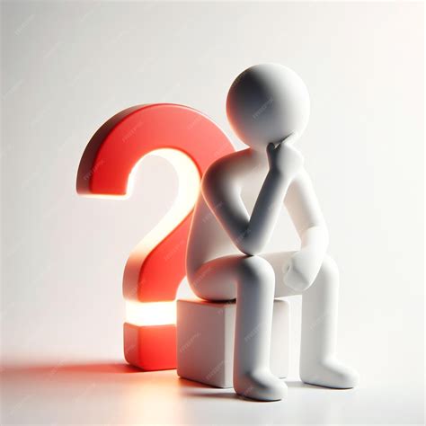 Premium Photo | White 3D figure with question mark Questions and