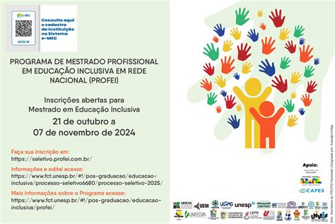 Mestrado Educação Inscrições Abertas - Inscrições abertas para Mestrado Profissional em Educação Inclusiva ...