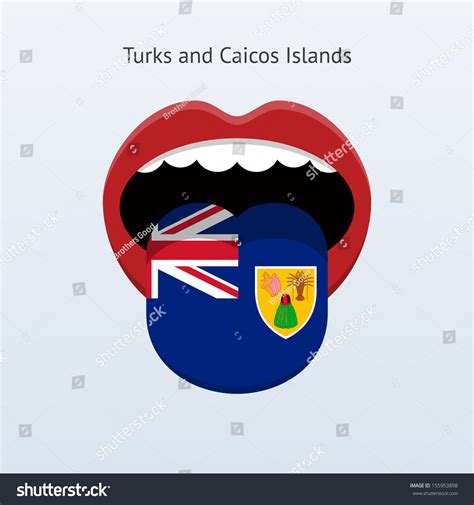 Turks Caicos Islands Language Abstract Human Stock Illustration