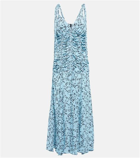 Proenza Schouler Floral Ruched Jersey Maxi Dress Proenza Schouler