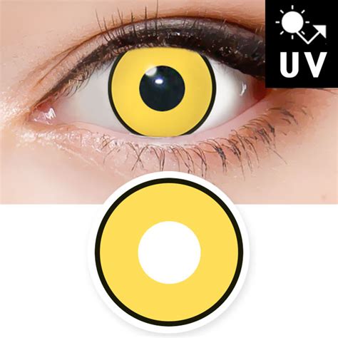 Mad Hatter Yellow Contacts Halloween Lenses Alice In Wonderland