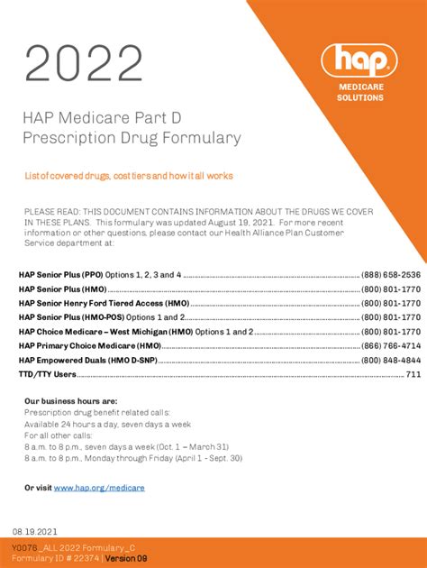 Fillable Online 2022 Medicare Advantageh2322 And H2354 Mapd Part D Formularyversion 9effective