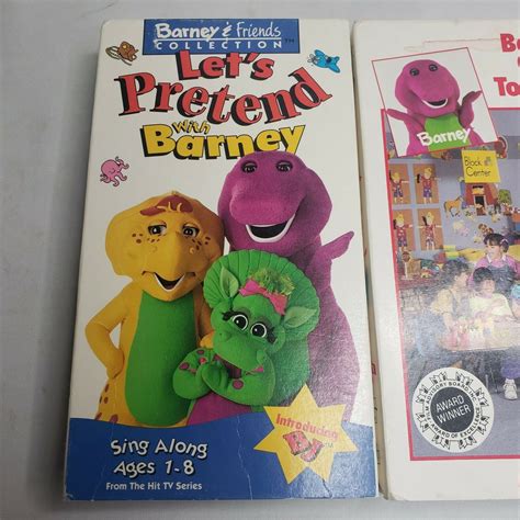 Barney Vhs Lot Of 2 Movies Barney Goes To School Lets Pretend With Barney Etsy Hong Kong