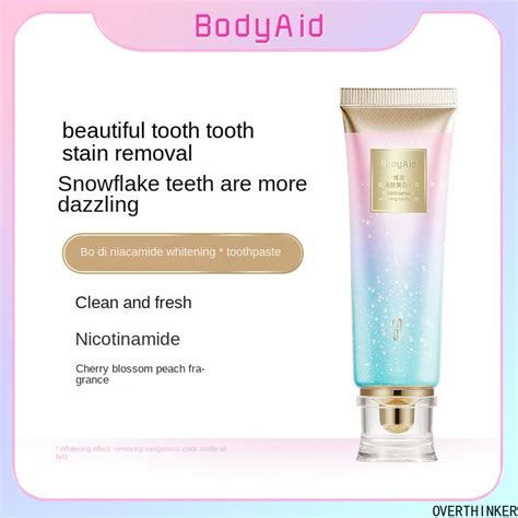 博滴烟酰胺美白牙膏 Original Bodyaid Niacinamide Whitening Toothpaste To Remove