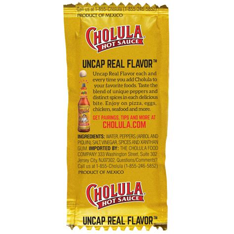 Cholula 0 25 Oz Original Hot Sauce Portion Packet 200 Case