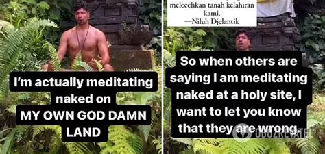 A Tourist Who Meditated Naked In A Hindu Temple Caused A Stir In Bali The Video Went Viral